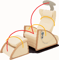 Как работает физиотерапевтическое кресло Hakuju HEALTHTRON HEF-A9000T
